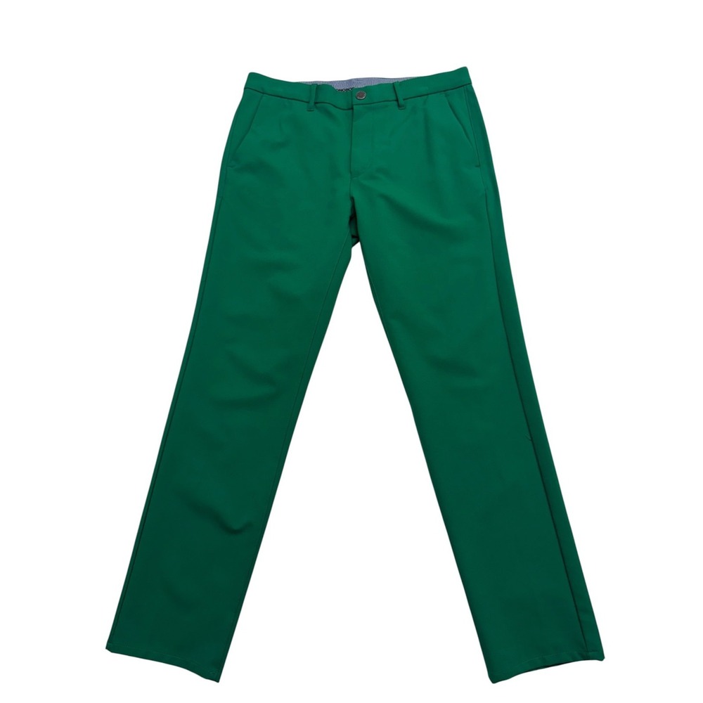 Bonobos 32x30 Kelly Green Golf Pants Slim Chino Performance Flat Front Mens